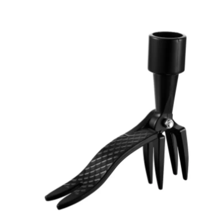 Black ergonomic stand-up weeding rooter tool by BACKUPMYFILESNOW.COM® for easier garden weed removal.