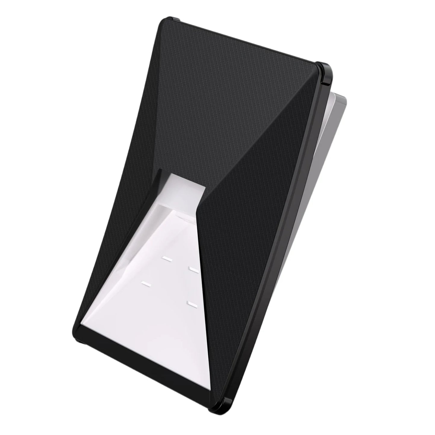 Black shockproof silicone protective case with non-slip base, waterproof shell, and portable sleeve cover for electronic devices.