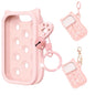 Black silicone hand sanitizer mist case with keyring, portable protective spray accessory for 1 fl oz hand sanitizer bottles.