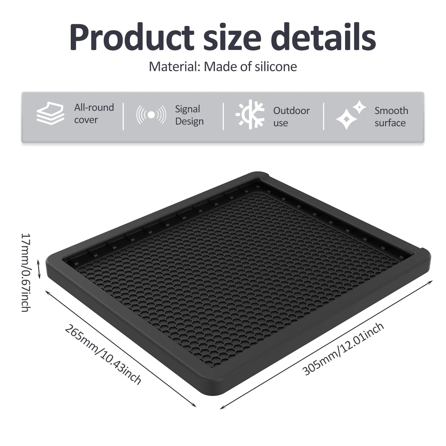 Black silicone protective cover case for Starlink Mini dish, weatherproof and dustproof, by BACKUPMYFILESNOW.COM®.