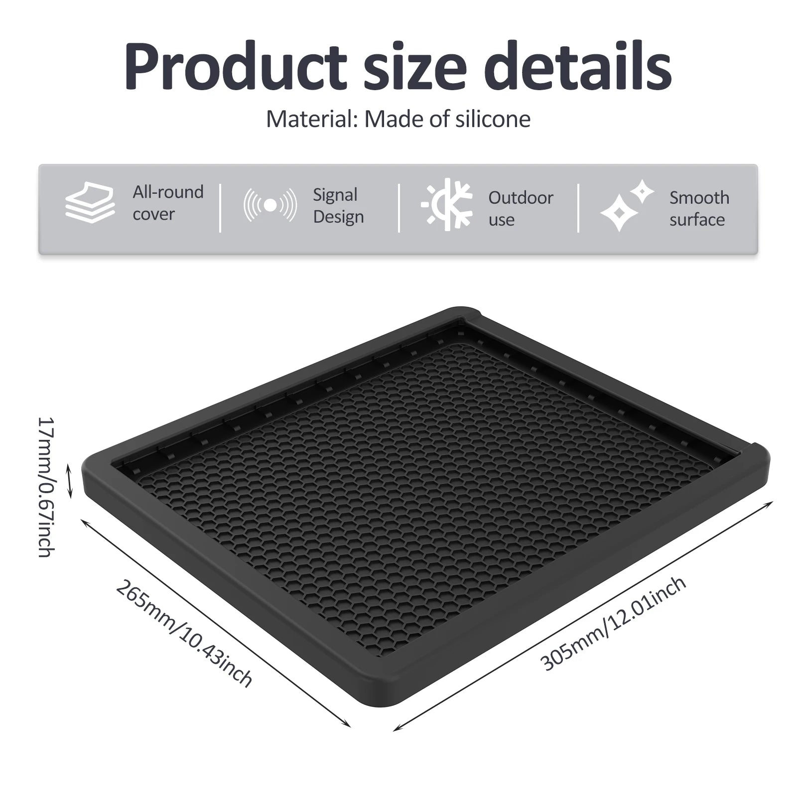 Black silicone protective cover case for Starlink Mini dish, weatherproof and dustproof, by BACKUPMYFILESNOW.COM®.