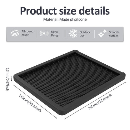 Black silicone protective cover case for Starlink Mini dish, weatherproof and dustproof, by BACKUPMYFILESNOW.COM®.