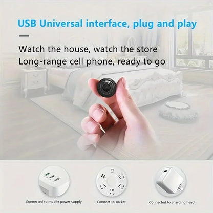 Black smart home security camera with night vision, motion detection, and remote wireless monitoring for video surveillance.