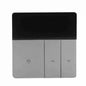 Black BackupMyFilesNow.com smart thermostat with LCD screen, programmable WiFi digital temperature controller for home climate management.