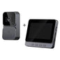 Wireless smart WiFi doorbell with HD camera, night vision, 4.3-inch screen, ideal for home security and apartment access.