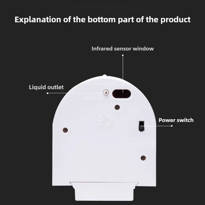 Black wall-mounted hand sanitizer dispenser by BackupMyFilesNow.com, suitable for hospitals, hotels, and homes, providing efficient sanitizing.