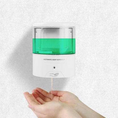 Black wall-mounted hand sanitizer dispenser by BackupMyFilesNow.com, suitable for hospitals, hotels, and homes.