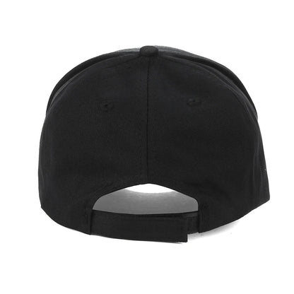 Black SpaceX logo baseball cap for men and women, unisex adjustable snapback hat with hip hop style design.
