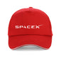Black SpaceX logo baseball cap for men and women, unisex adjustable snapback hat with a hip hop style.