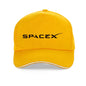 Black SpaceX logo baseball cap with adjustable snapback, unisex design, ideal for men and women, featuring a classic hip-hop style.