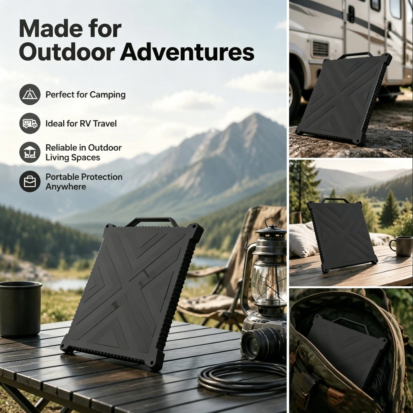 Black silicone heat dissipation case for Starlink Mini antenna, anti-collision shockproof shell, portable cooling cover by BACKUPMYFILESNOW.COM®