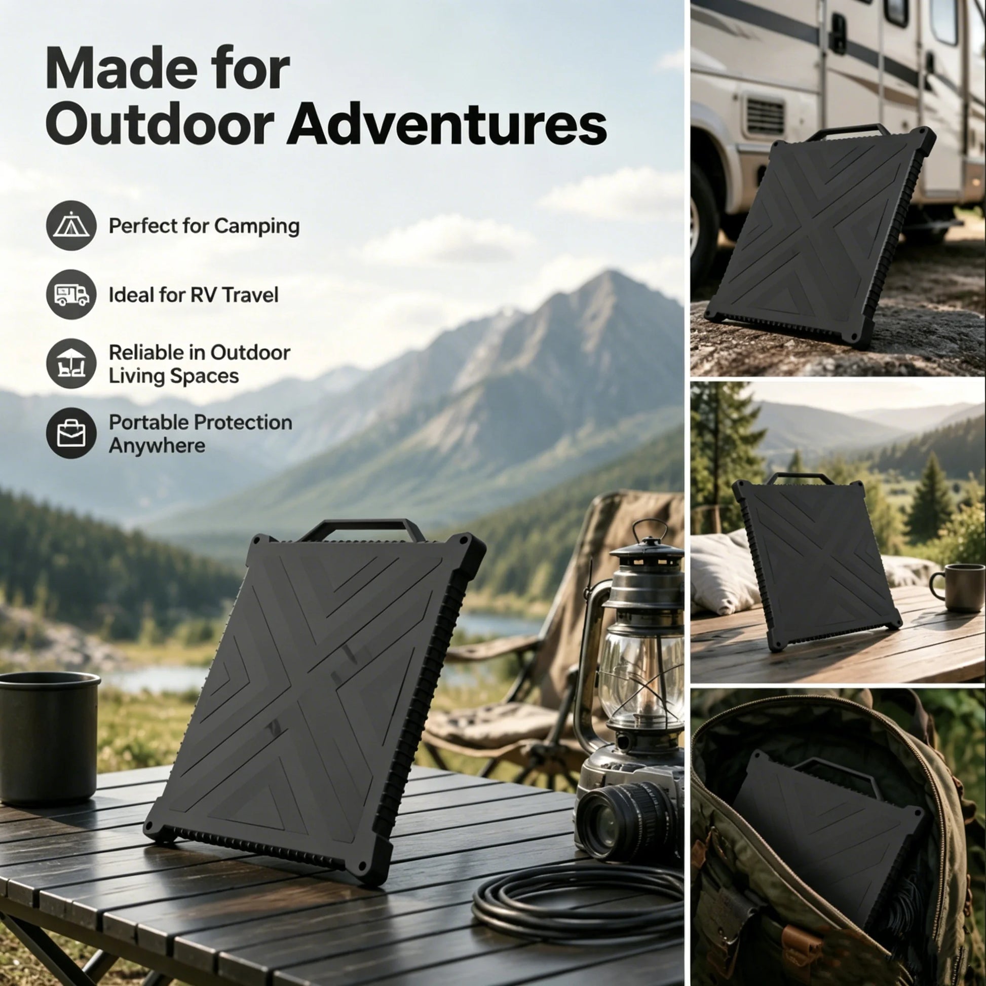 Black silicone heat dissipation case for Starlink Mini antenna, anti-collision shockproof shell, portable cooling cover by BACKUPMYFILESNOW.COM®