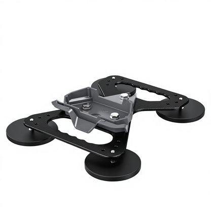 Starlink Mini Magnetic Roof Mount by BACKUPMYFILESNOW.COM® on a truck, RV, boat, or car, made of aluminum alloy and heavy-duty ABS.