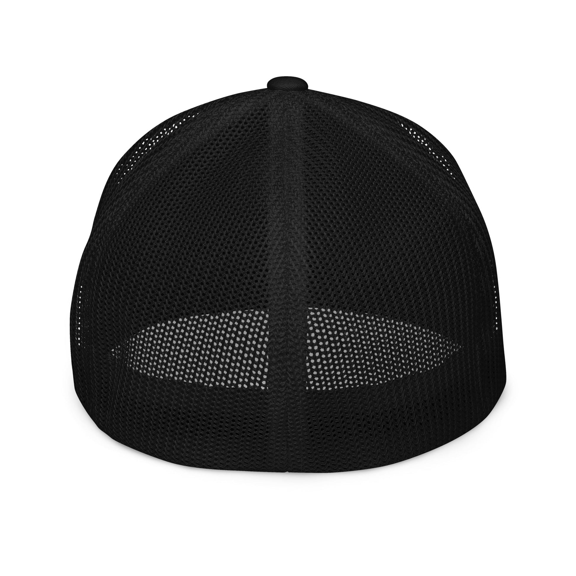 BackupMyFilesNow® Steady Wave Mesh Trucker Hat with breathable mesh panels and curved brim, casual outdoor headwear.