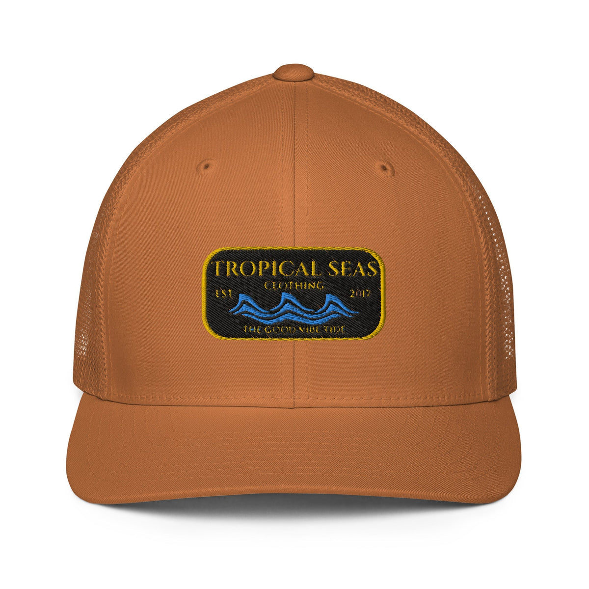 BackupMyFilesNow Steady Wave Mesh Trucker Hat with adjustable snapback and breathable mesh front in stylish design.