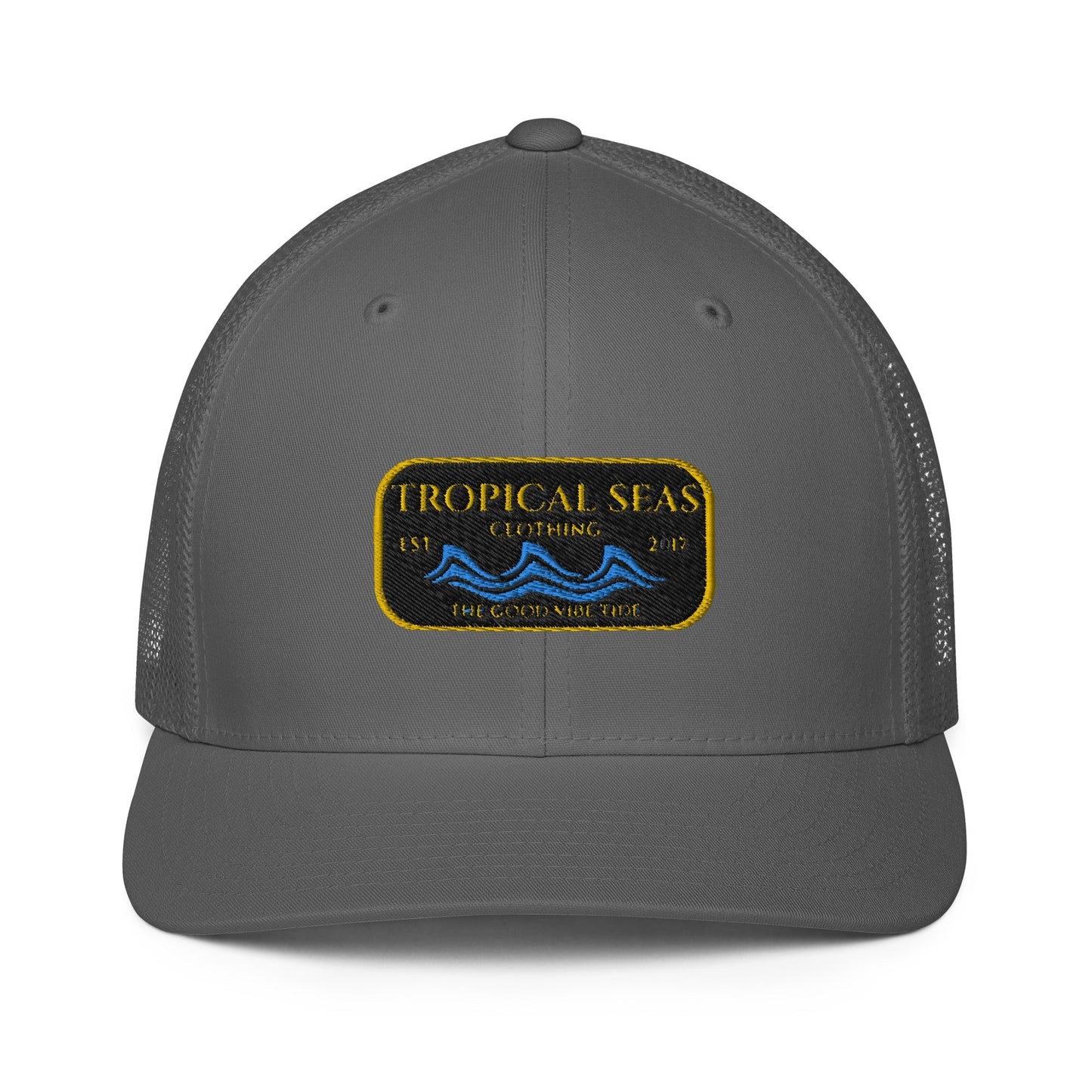 BACKUPMYFILESNOW® Steady Wave Mesh Trucker Hat featuring breathable mesh panels and a curved brim for casual outdoor wear.