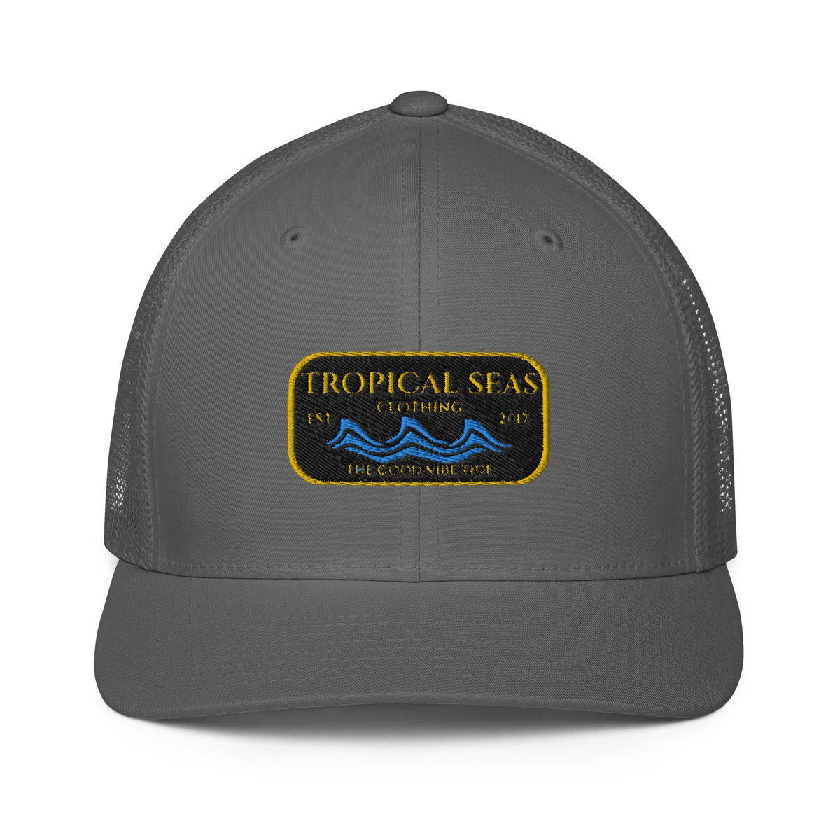 BACKUPMYFILESNOW® Steady Wave Mesh Trucker Hat featuring breathable mesh panels and a curved brim for casual outdoor wear.