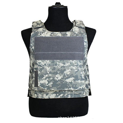 Black tactical outdoor vest by BACKUPMYFILESNOW.COM® featuring multiple pockets and durable fabric for outdoor activities.