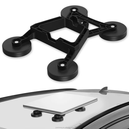 Black flat magnetic car mount for Starlink Mini Dish, designed to securely hold the Starlink Flat Mini in vehicles.