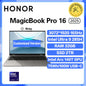 Honor MagicBook Pro 16 laptop in black, featuring 32GB RAM, 1TB storage, 3.1K display, and 165Hz refresh rate.