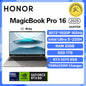 Black Honor MagicBook Pro 16 laptop with 32GB RAM, 1TB SSD, 3.1K display, 165Hz refresh rate, ultrabook design, gaming capabilities.