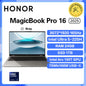 Honor MagicBook Pro 16 laptop in black with 32GB RAM, 1TB SSD, 3.1K display, 165Hz refresh rate, gaming ultrabook, ultra5 model.