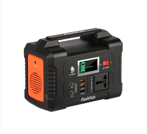 Black 200W portable outdoor power bank with 220V emergency backup from BackupMyFilesNow.com, suitable for outdoor power needs.