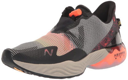 New Balance Men's FuelCell Rebel TR V1 running shoe in black and vibrant orange, size 11, designed for athletic performance.