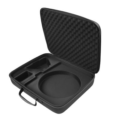 Black weatherproof hard case for Starlink Mini with foam shockproof interior, designed for portable travel and secure storage.