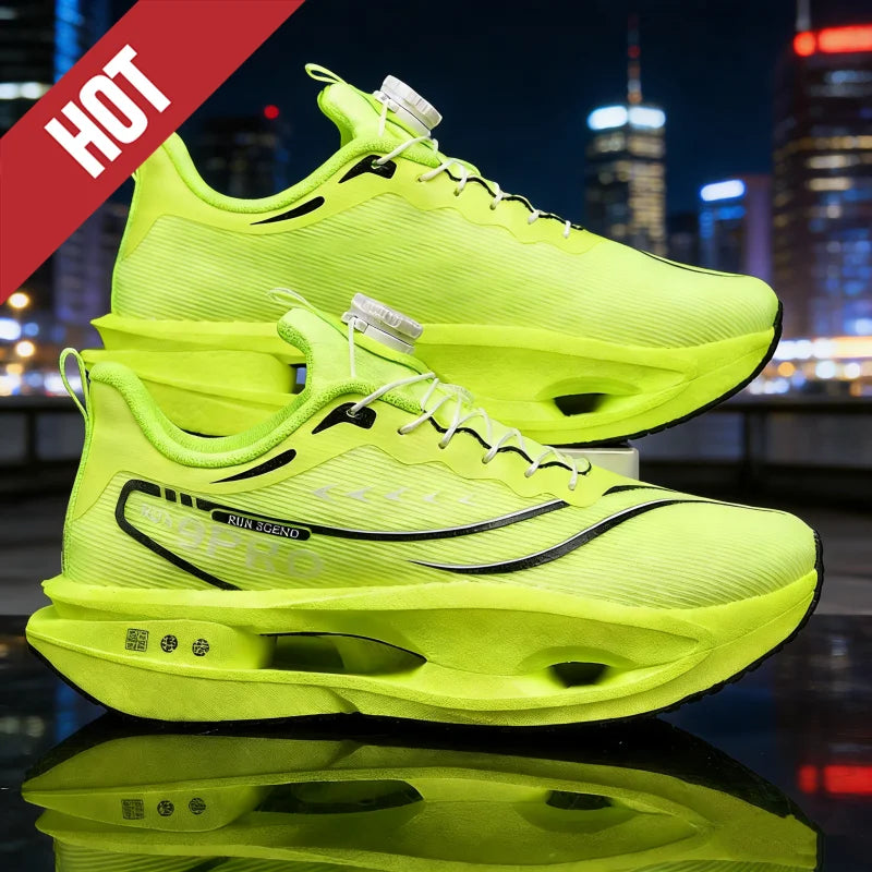 Black and white men's running shoes by BackupMyFilesNow.com, lightweight, breathable, nonskid athletic sneakers for marathon and sports.