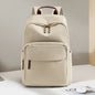 Black women's casual backpack with elegant, theft-proof design, suitable for work, travel, and laptop carrying.