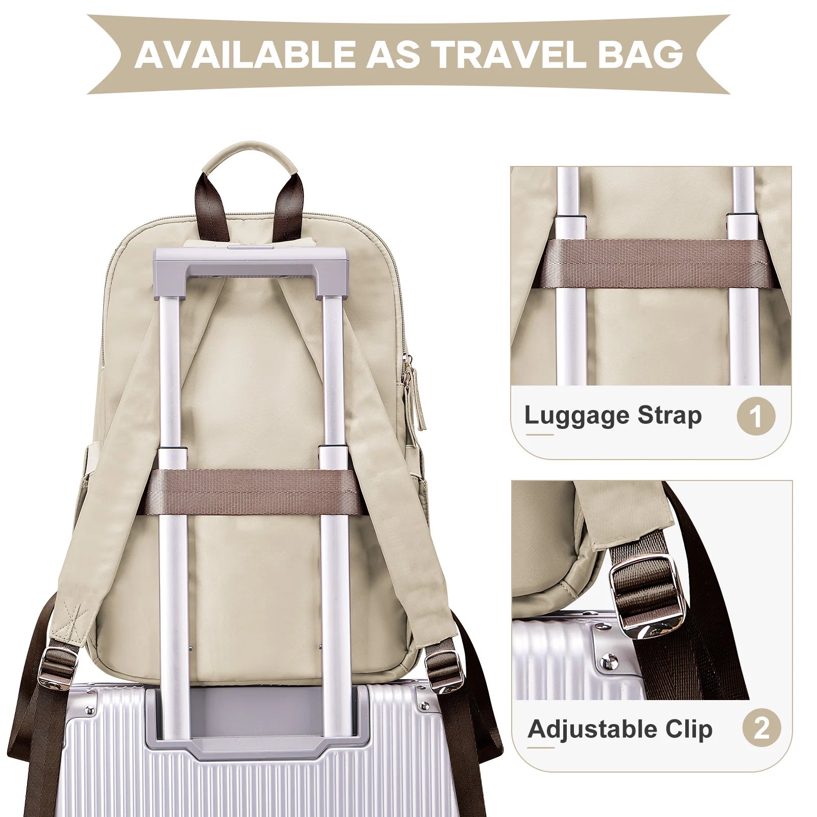 Elegant black women's backpack and laptop rucksack with theft-proof design, casual and travel-ready, from BackupMyFilesNow.com