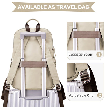 Elegant black women's backpack and laptop rucksack with theft-proof design, casual and travel-ready, from BackupMyFilesNow.com