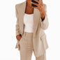 Black women's slim fit lapel cardigan for business and daily wear, stylish and comfortable for versatile outfits.