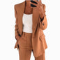 Black women's slim fit lapel cardigan from BackupMyFilesNow.com, ideal for business and daily wear, shown on a model.