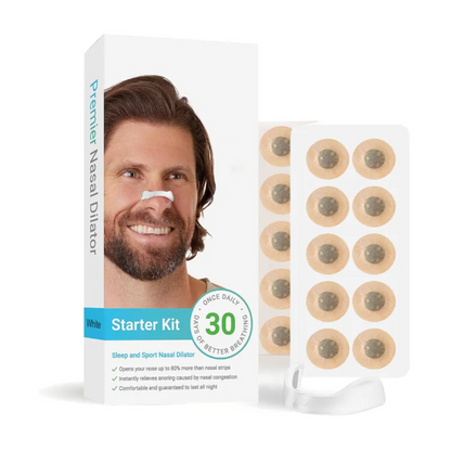 Black Breathe Easy Nasal Dilators by BackupMyFilesNow.com, showing three compact, discreet nasal passage openers.