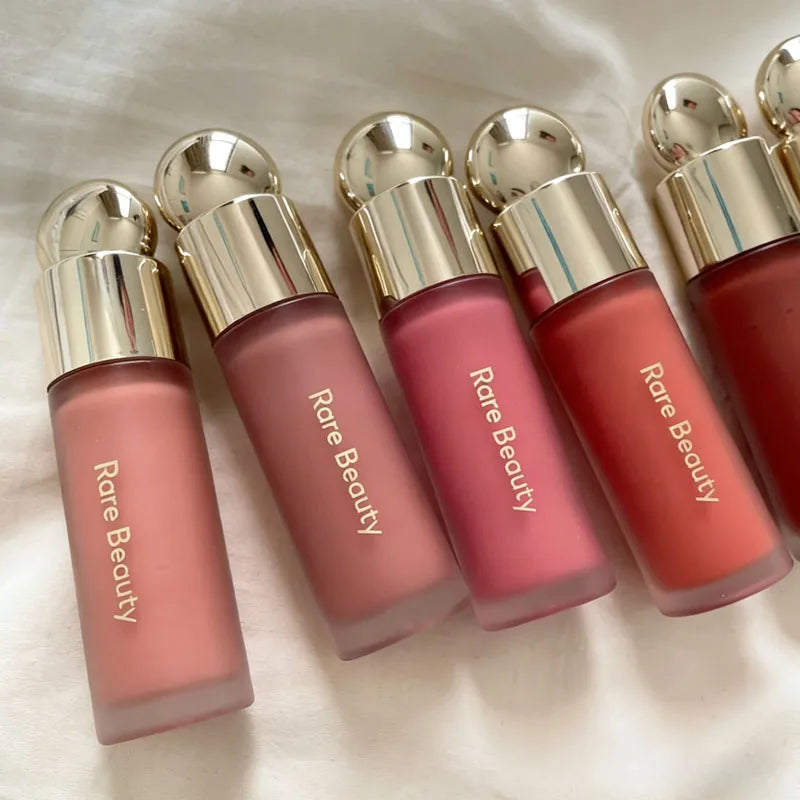 Rare Beauty 3D Face Bronze Contour Stick and Soft Pinch Mashed Potato Blusher, waterproof cream and liquid blush makeup, natural finish.