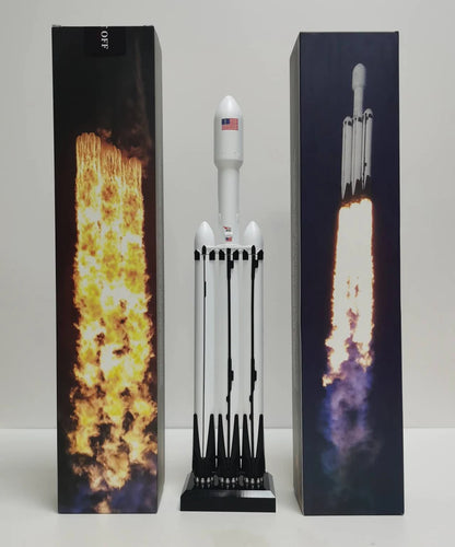 Model of SpaceX Starship, Falcon 9 FH Block 5, and Starlink Super Heavy rocket, detailed space rocket toy by BACKUPMYFILESNOW.COM®.