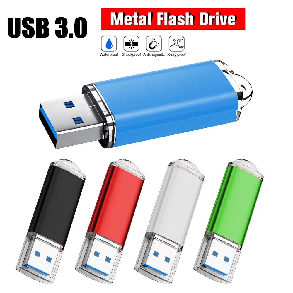 BackupMyFilesNow 64GB USB 3.0 metal flash drive, compatible with 8GB to 128GB cards, high-speed memory stick for computers.