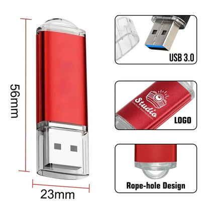 Blue 128GB USB 3.0 metal flash drive by BackupMyFilesNow.com, high-speed memory stick suitable for computers and various flash cards.