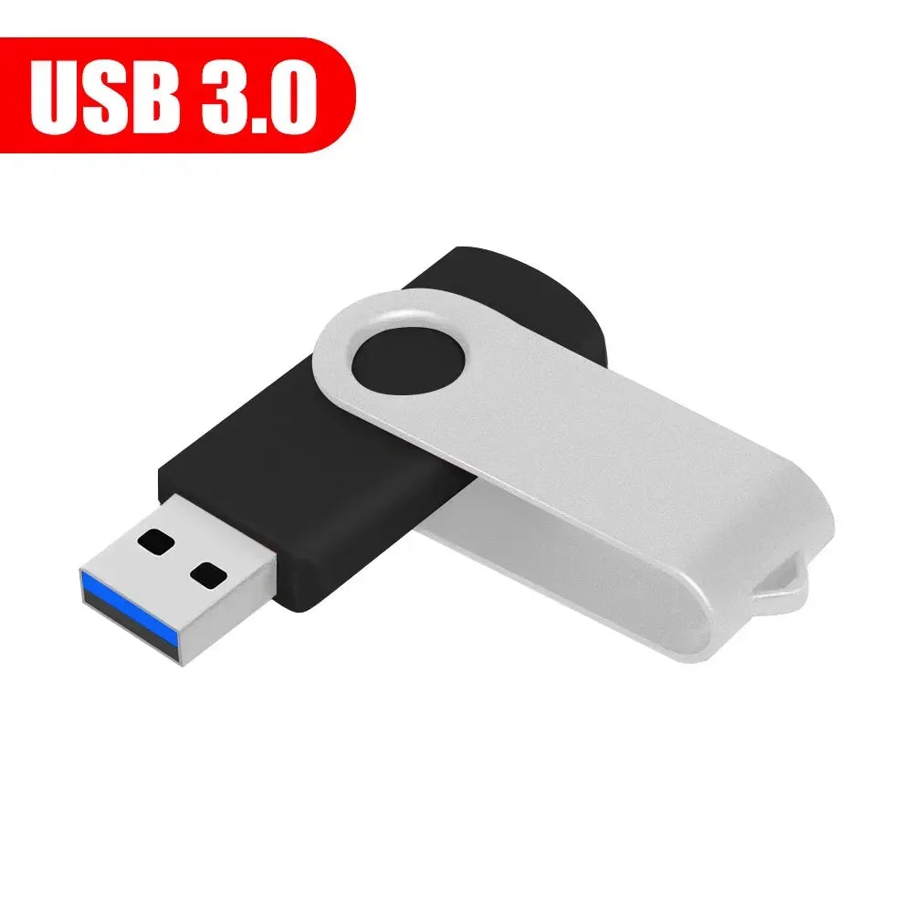 Blue 128GB BackupMyFilesNow.com USB 3.0 metal flash drive with 64GB capacity, high-speed memory stick for computers and data storage