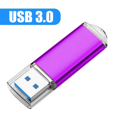 BackupMyFilesNow.com 64GB blue USB 3.0 metal flash drive for computers, high-speed 8GB to 128GB storage memory stick.
