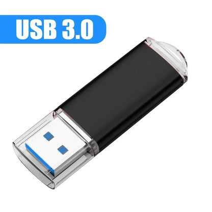 Blue 128GB BackupMyFilesNow.com USB 3.0 metal flash drive, high-speed 64GB pen drive suitable for computers and various flash cards.