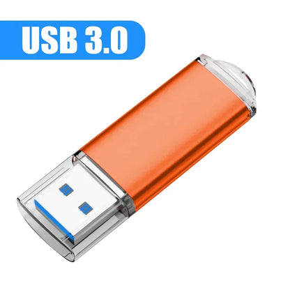 Blue 128GB USB 3.0 metal flash drive by BackupMyFilesNow.com, suitable for computers with various flash card capacities and high-speed data transfer.