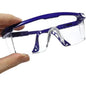 Blue anti-splash safety goggles by BACKUPMYFILESNOW.COM® with wind and dust-proof design, ideal for industrial, lab, outdoor cycling.