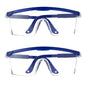 Blue anti-splash safety goggles from BACKUPMYFILESNOW.COM® with wind and dust-proof protective lenses for industrial, lab, or cycling use.