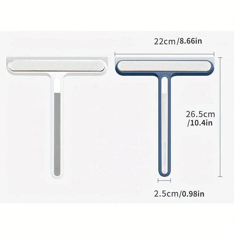 Blue silicone water wiper plate for glass cleaning, car windshield, window, bathroom, or kitchen surfaces, by BACKUPMYFILESNOW.COM®.