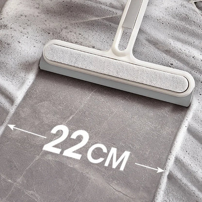 Blue silicone water wiper plate glass cleaner and scraper for car windshields, windows, bathroom, and kitchen surfaces.