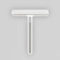 Blue silicone water wiper plate glass cleaner scraper for car windshields, windows, bathroom, and kitchen surfaces.