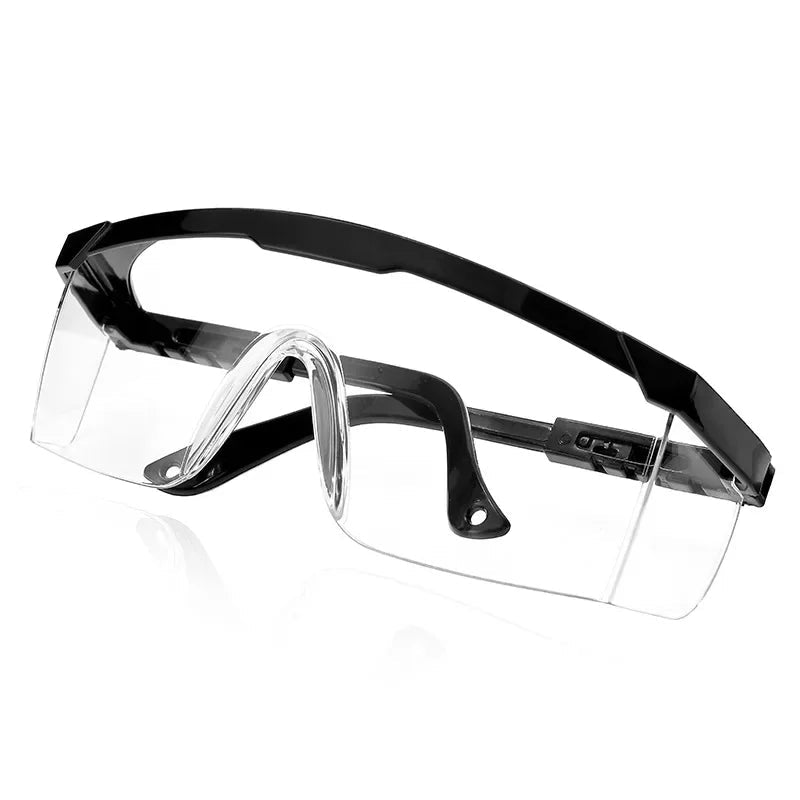 Set of 3 BACKUPMYFILESNOW® anti-splash safety glasses with clear lenses, industrial wind dust proof goggles for lab, work, and cycling.